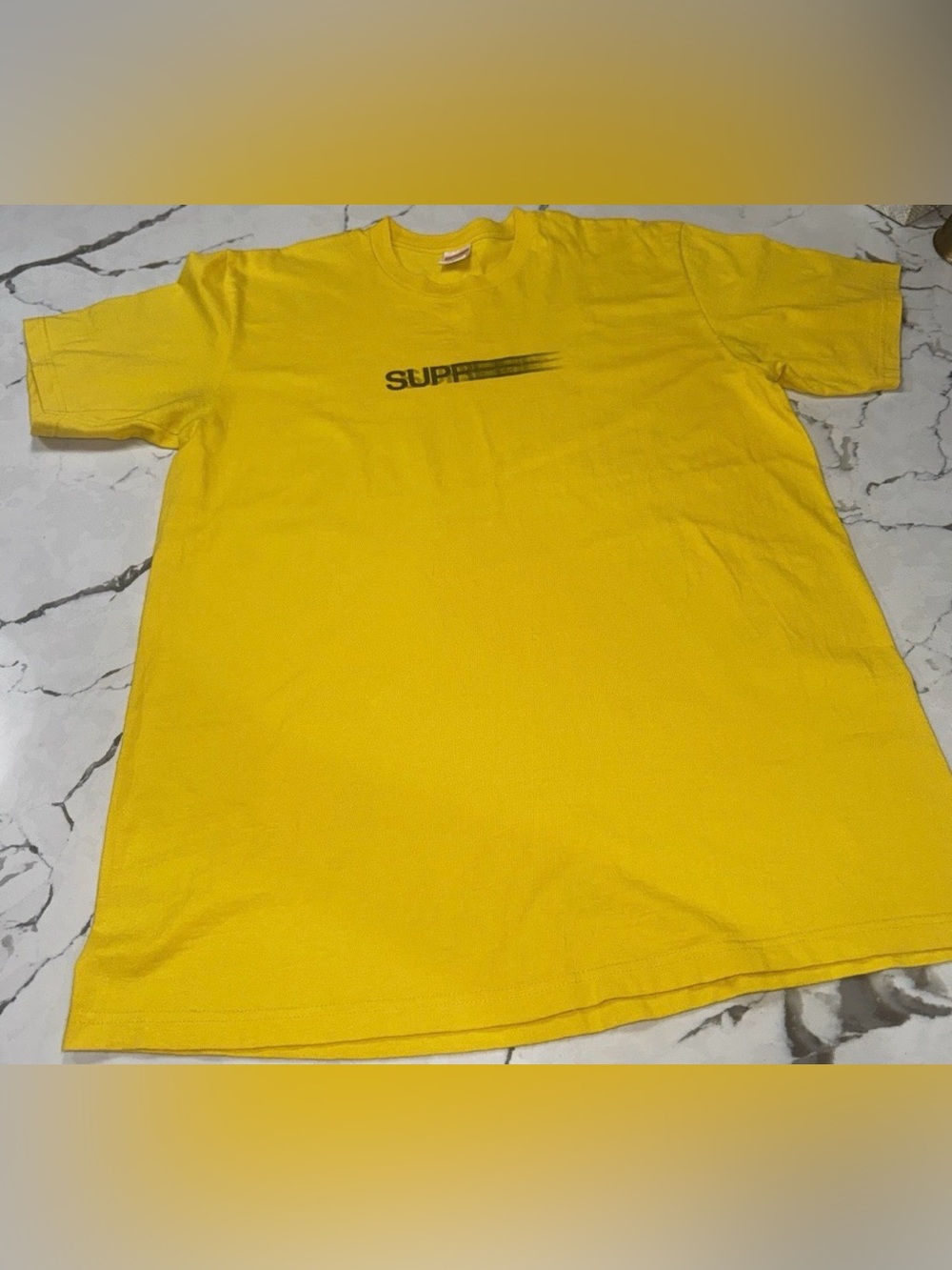 Supreme Motion Logo Tee Yellow SS20 Size L